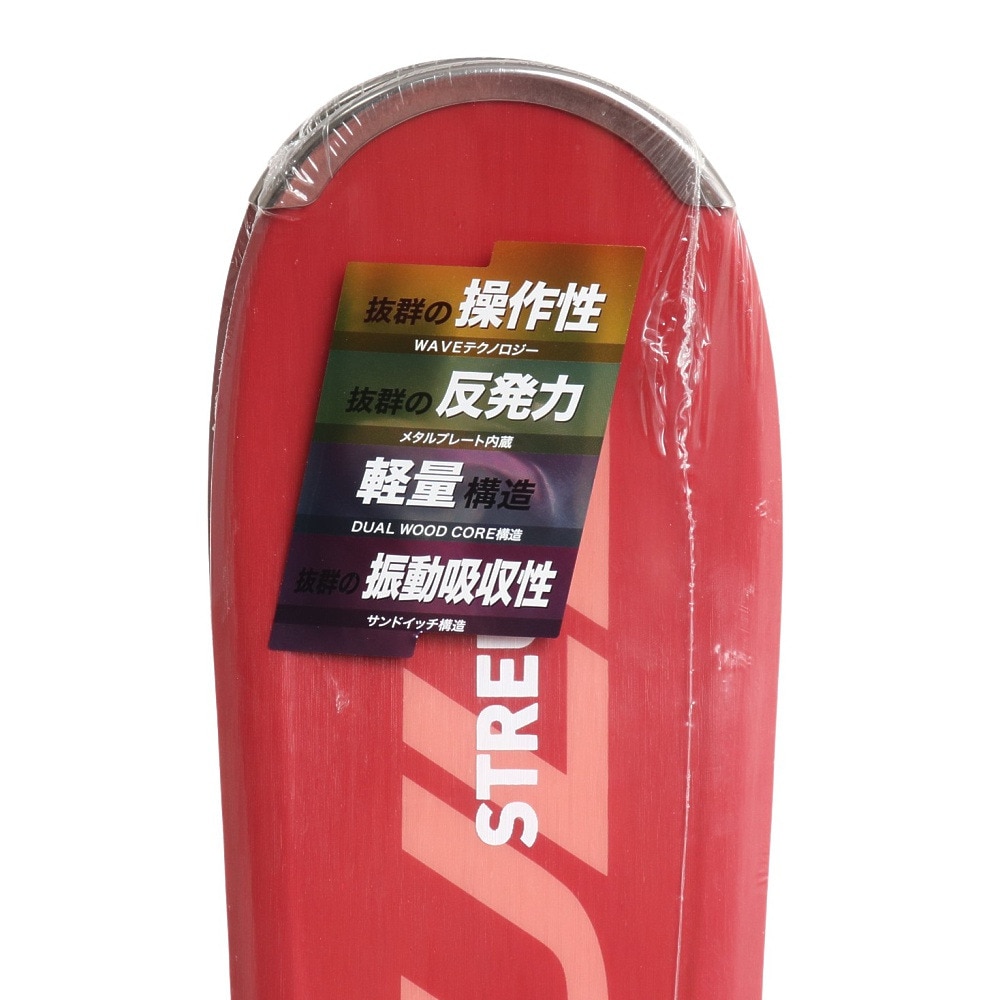 シュトロイレ（STREULE）（メンズ）スキー板 ビンディング 金具付き 23 RL-WAVE10TI+SLR10 ST22FG0009 RED