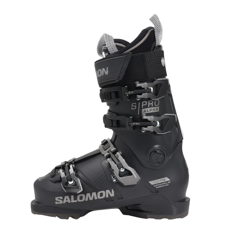 サロモン（SALOMON）（メンズ）スキーブーツ S/PRO ALPHA 110 25 476395 Black/Dark Grey Met./Black