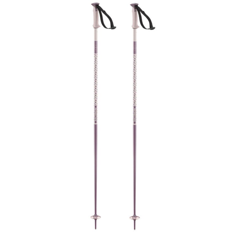 Salomon スキー板 154cm ピンクとサロモンのストック ポールSET