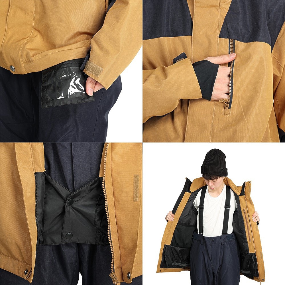エアボーン（ARBN）（メンズ）スキーウェア 上下セット セットアップ 23 YOKE スーツ AB33WW1398 BRN ブラウン 抗菌防臭