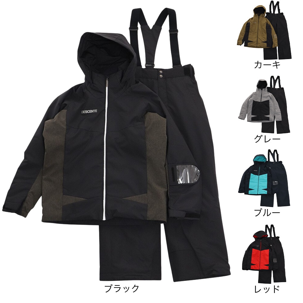 デサント（DESCENTE）（メンズ）22-23 スキーウェア 上下セット DWMUJH72X BLK ブラック 保温 スキー スノーボード