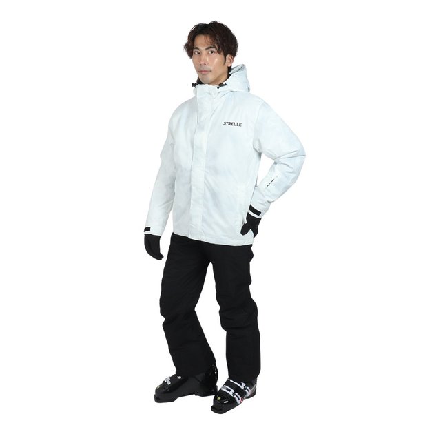 スノーボードウェア streule ウェア シュトロイレ STREULE スキー スキーウェア LUCA ジャケット ST22FW0018 CHA 防水 撥水 吸湿発熱 チャコールグレー Men s 0 ファッション