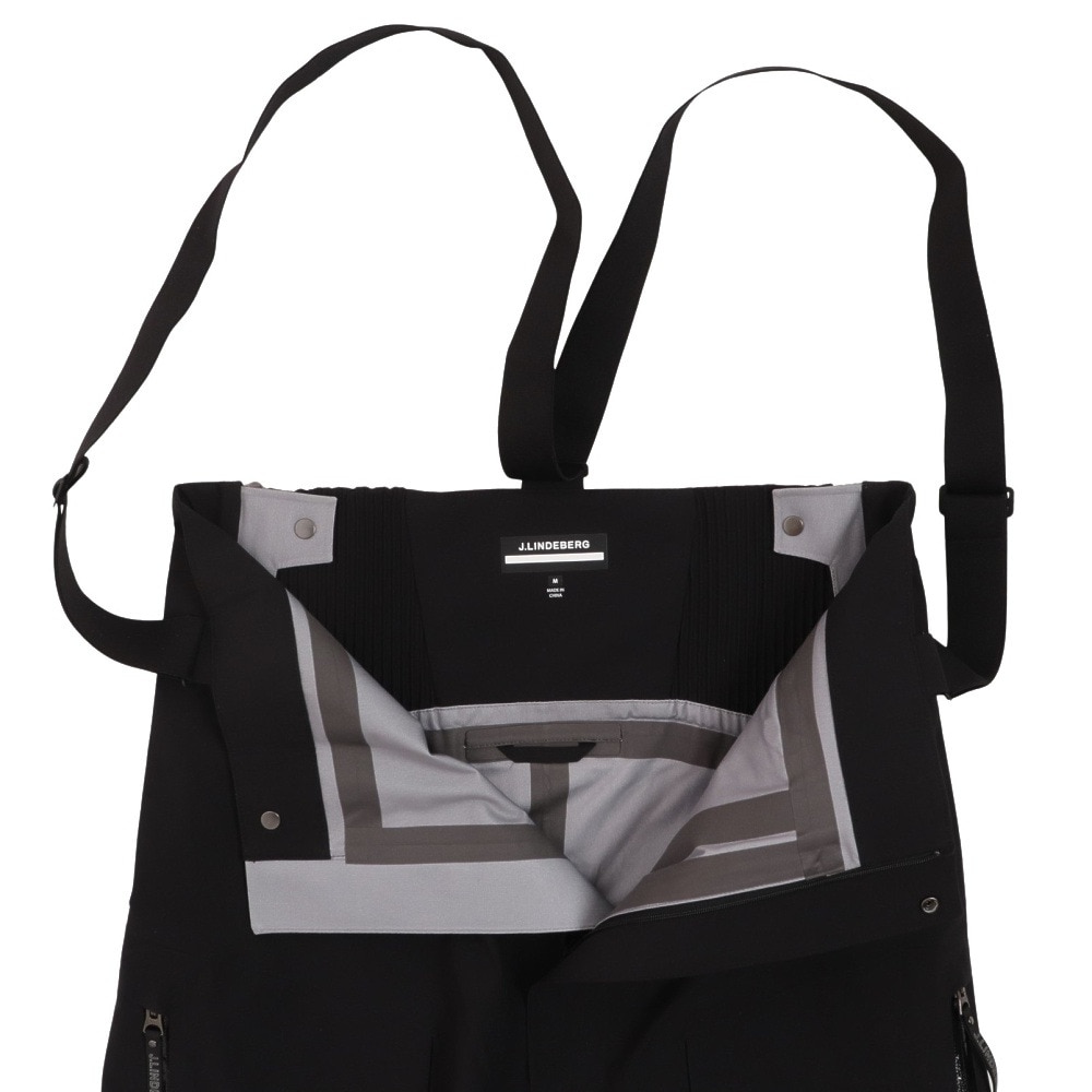 J.LINDEBERG（メンズ）スキーウェア パンツ ビブ ブラック 防水 防寒 防水 Aerial Bib Shell PT 074-77013-019