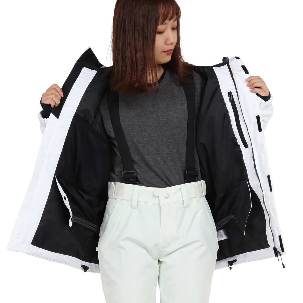 エアボーン（ARBN）（レディース）スキーウエア 上下セット セットアップ 23 STYLISH-L スーツ AB33WW1402 WHT