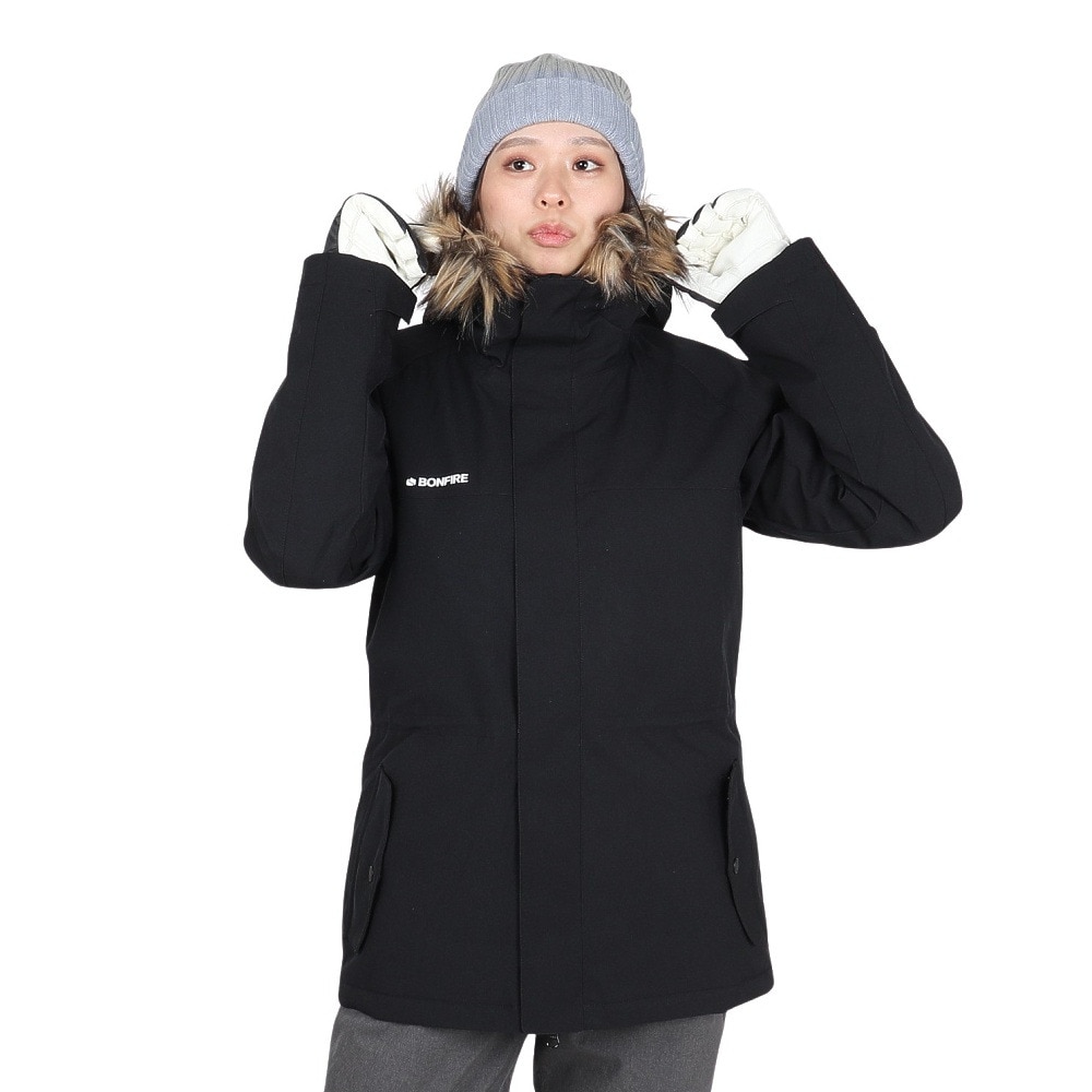 ボンファイア（Bonfire）（レディース）25HOOD FUR L ST 上下セット 80BNF4FSP2334 BLK