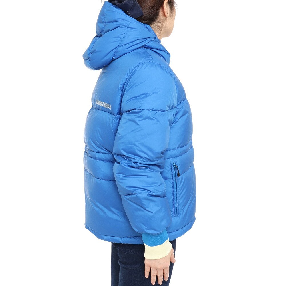 J.LINDEBERG（レディース）ダウンジャケット 防寒 スキー スノーボード スノボ ブルー BLOCK DOWN JACKET 074-57117-094