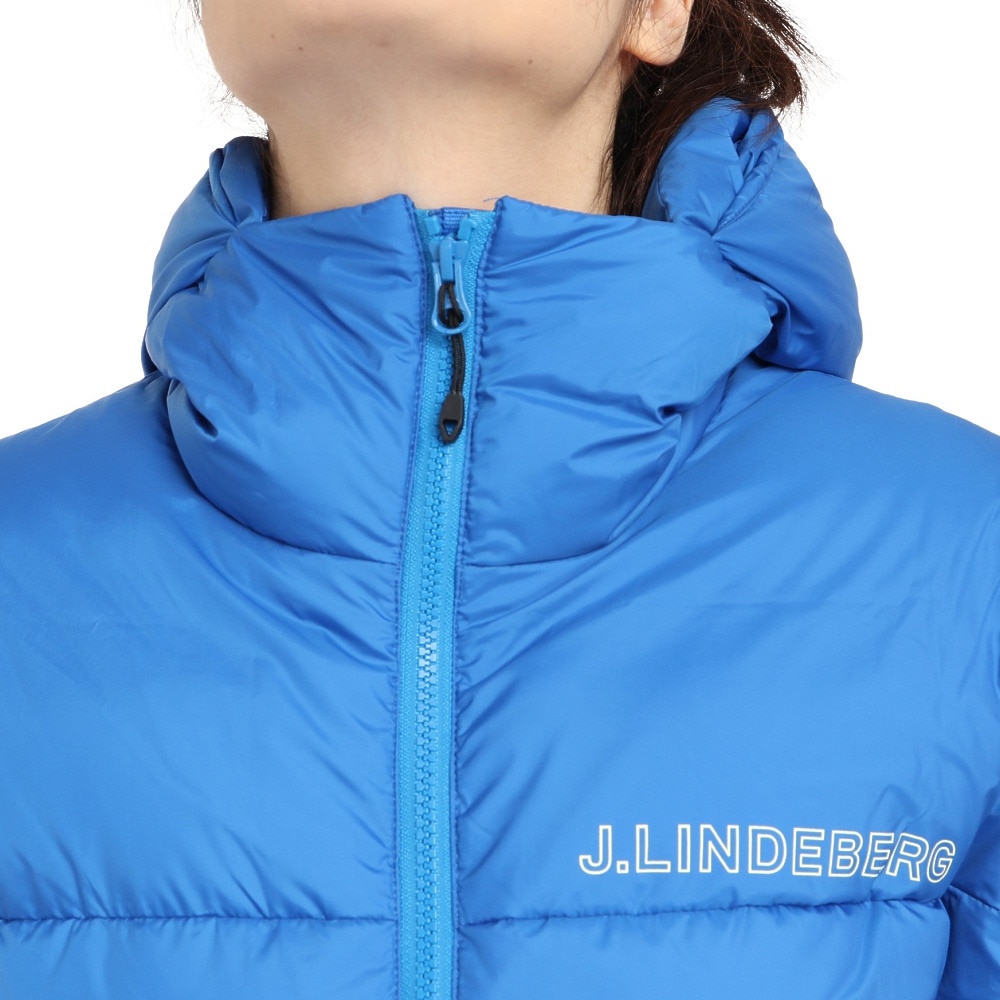 J.LINDEBERG（レディース）ダウンジャケット 防寒 スキー スノーボード スノボ ブルー BLOCK DOWN JACKET 074-57117-094