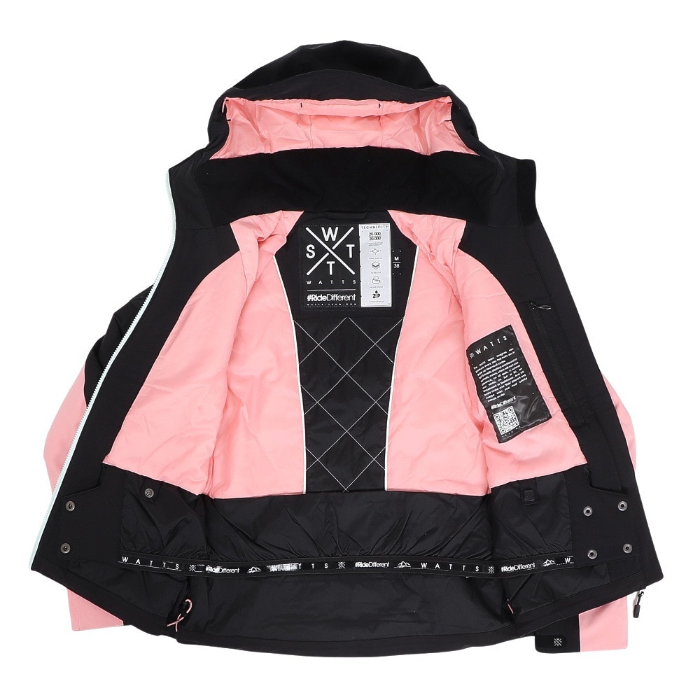 ワッツ（WATTS）（レディース）スキーウェア スノージャケット 1X-ICES BLK