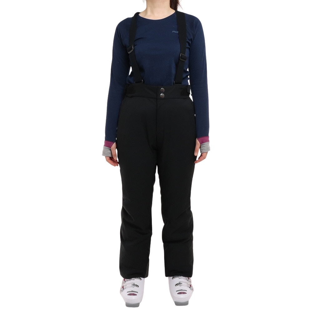 デサント（DESCENTE）（レディース）22-23 スキー パンツ スキーウェア ラクシングパンツ DWWUJD76X BLK ブラック ウェスト調節 保温