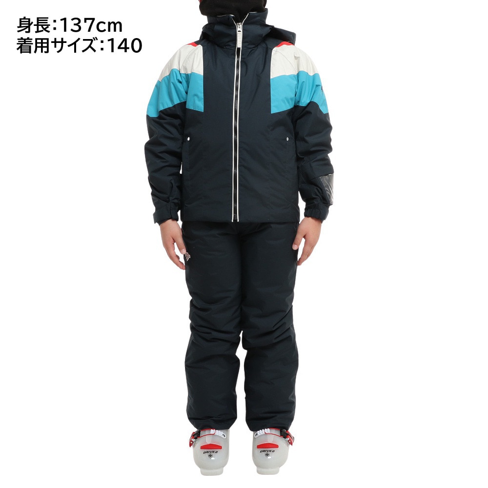 デサント（DESCENTE）（キッズ）スキーウェア スキースーツ 上下セット ボーイズ DWJQJH02 NNY ネイビー 130 140 150 160 防水 撥水 透湿 丸洗い