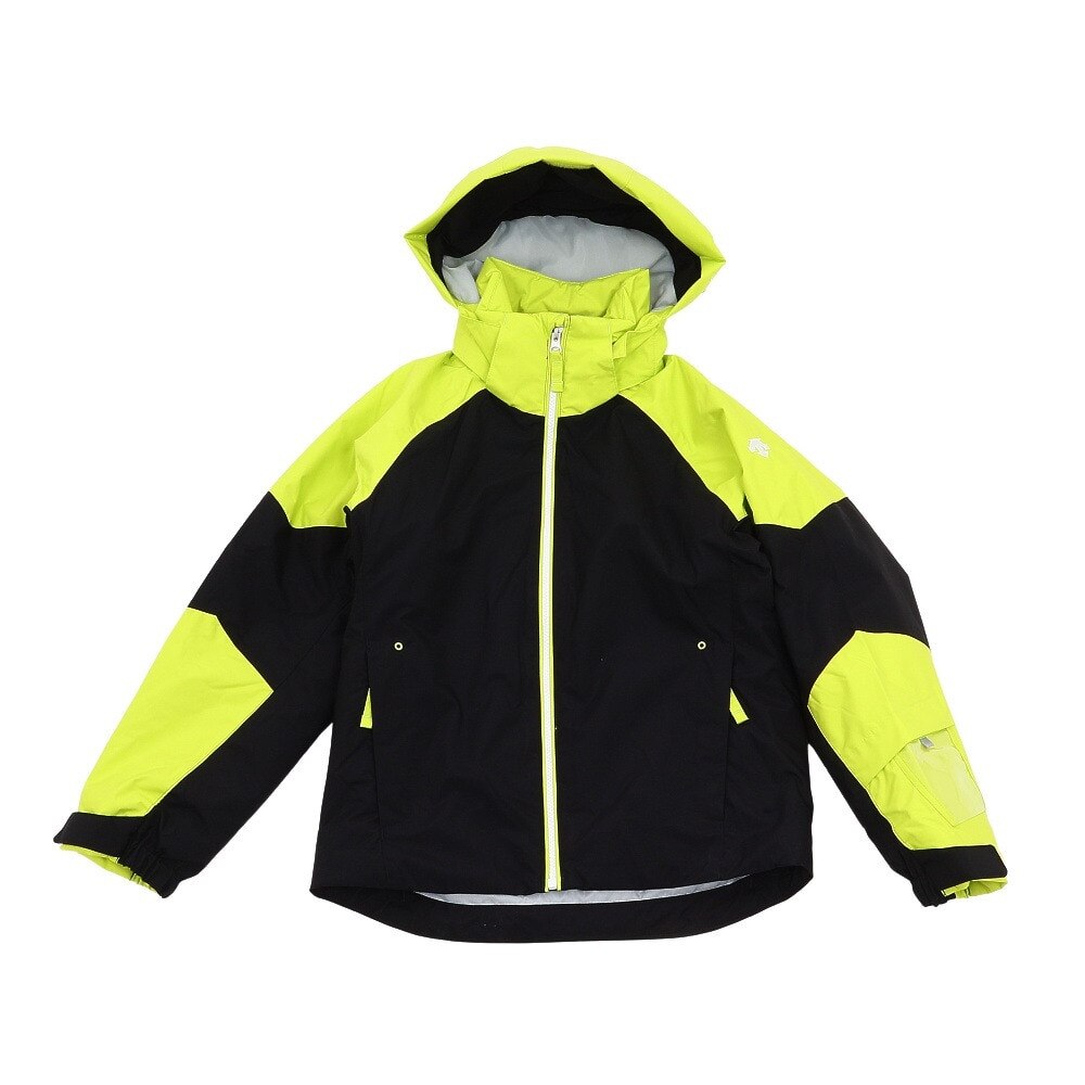 デサント（DESCENTE）（キッズ）スキーウェア スキースーツ 上下セット ボーイズ DWJSJH05 BLK イエロー×ブラック 130 140 150 160 防水 撥水 透湿 丸洗い