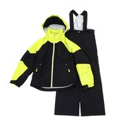 デサント(DESCENTE)(キッズ)スキーウェア スキースーツ 上下セット ボーイズ DWJSJH05 BLK イエロー×ブラック 130 140 150 160 防水 撥水 透湿 丸洗い