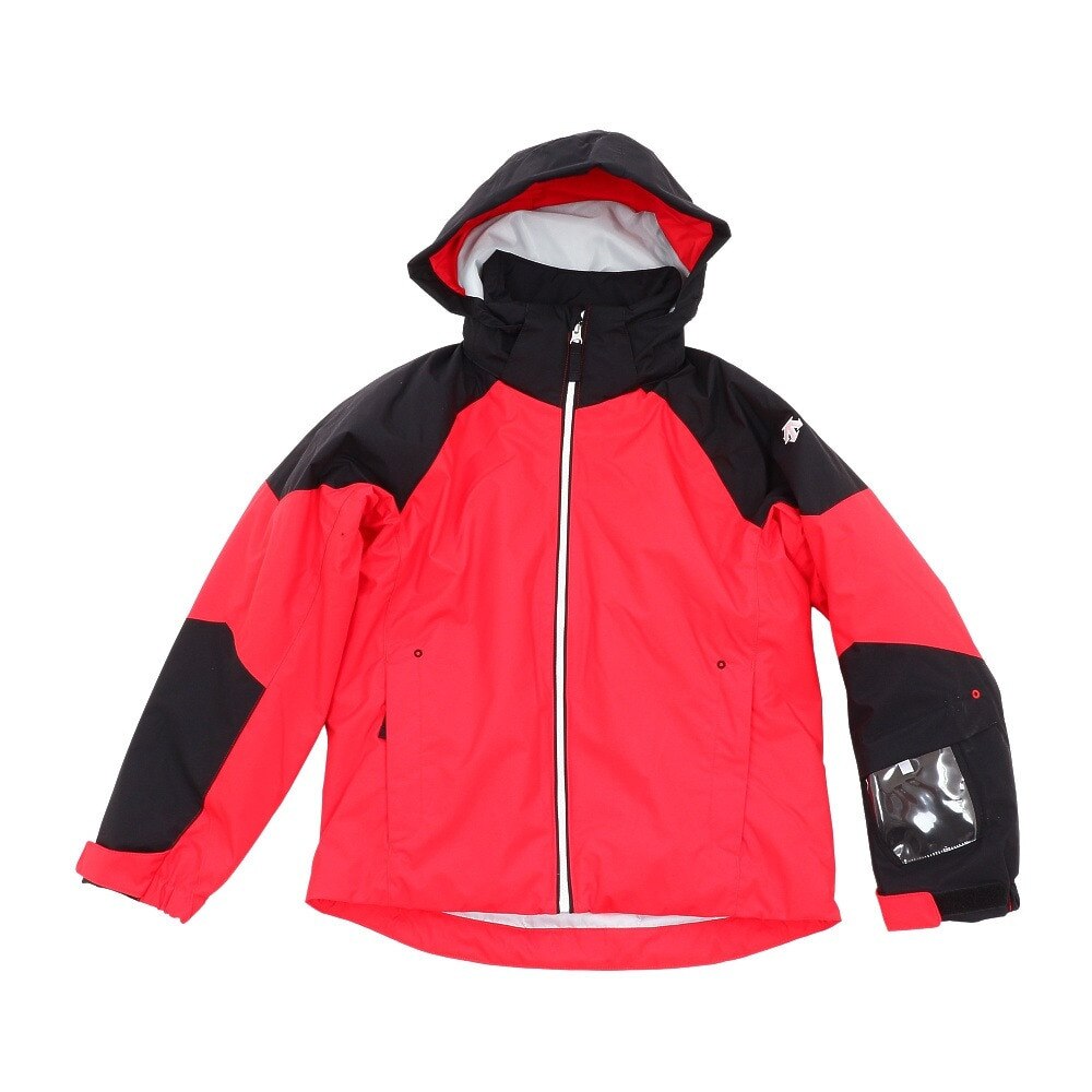 デサント（DESCENTE）（キッズ）スキーウェア スキースーツ 上下セット ボーイズ DWJSJH05 ERD レッド 130 140 150 160 防水 撥水 透湿 丸洗い