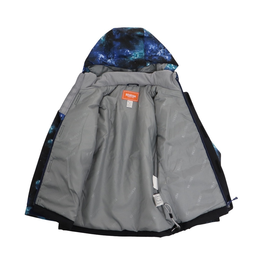 レセーダ（RESEEDA）（キッズ）スキーウエア JUNIOR SUIT RES75010 735S637 ブラック 宇宙柄 サイズ調整 スキー スノーボード 雪遊び