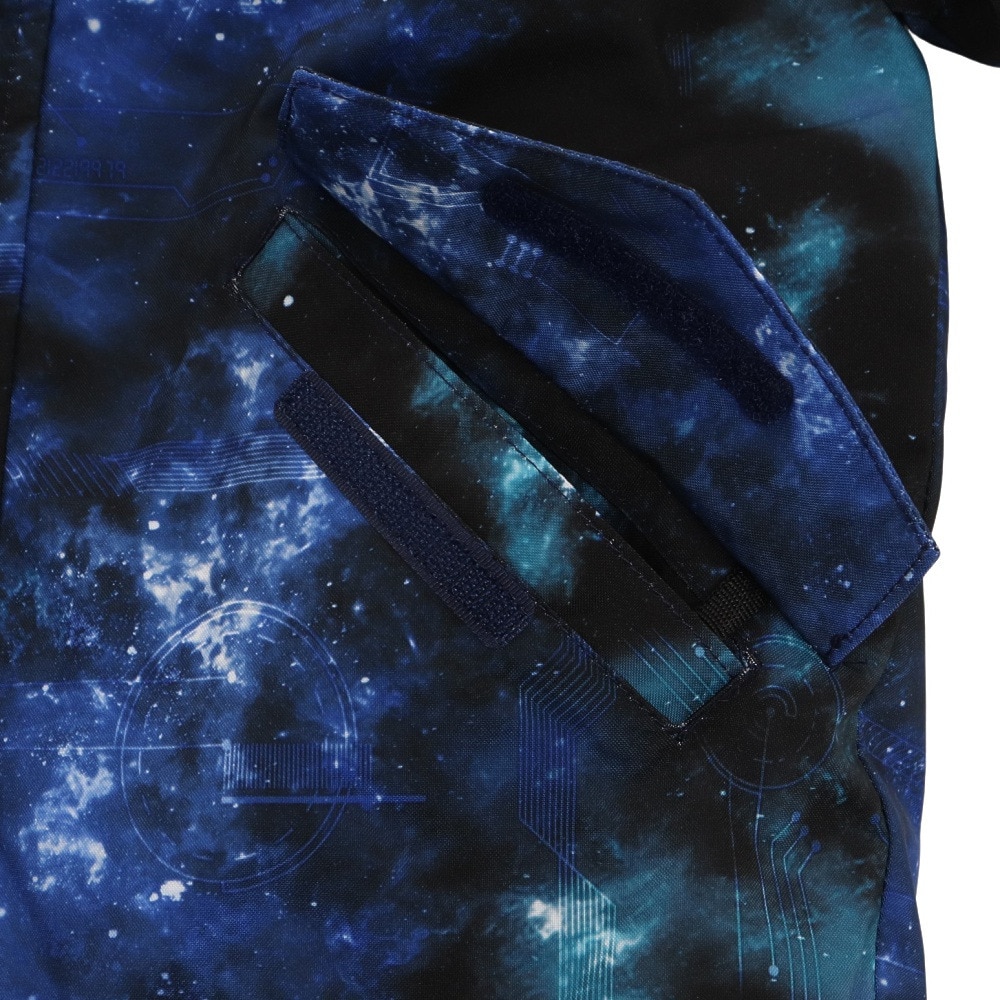 レセーダ（RESEEDA）（キッズ）スキーウエア 上下セット TODDLER SUIT トドラースーツ RES55003 735S637 宇宙柄 ブルー 抗菌 サイズ調整 スキー スノボ 雪遊び
