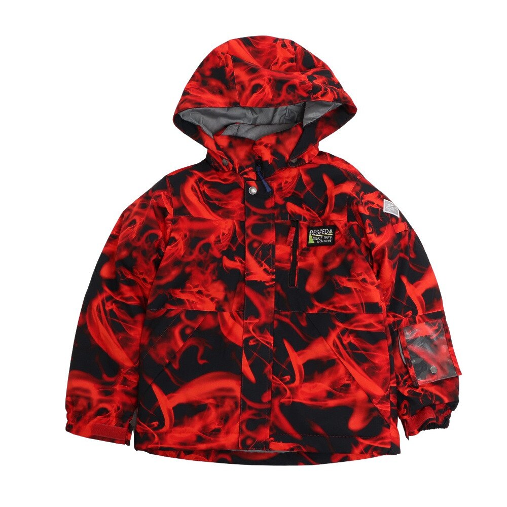 レセーダ（RESEEDA）（キッズ）スキーウエア 上下セット JUNIOR SUIT ジュニアスーツ RES75002 056K009 RED BLK 抗菌 サイズ調整 スキー スノーボード 雪遊び