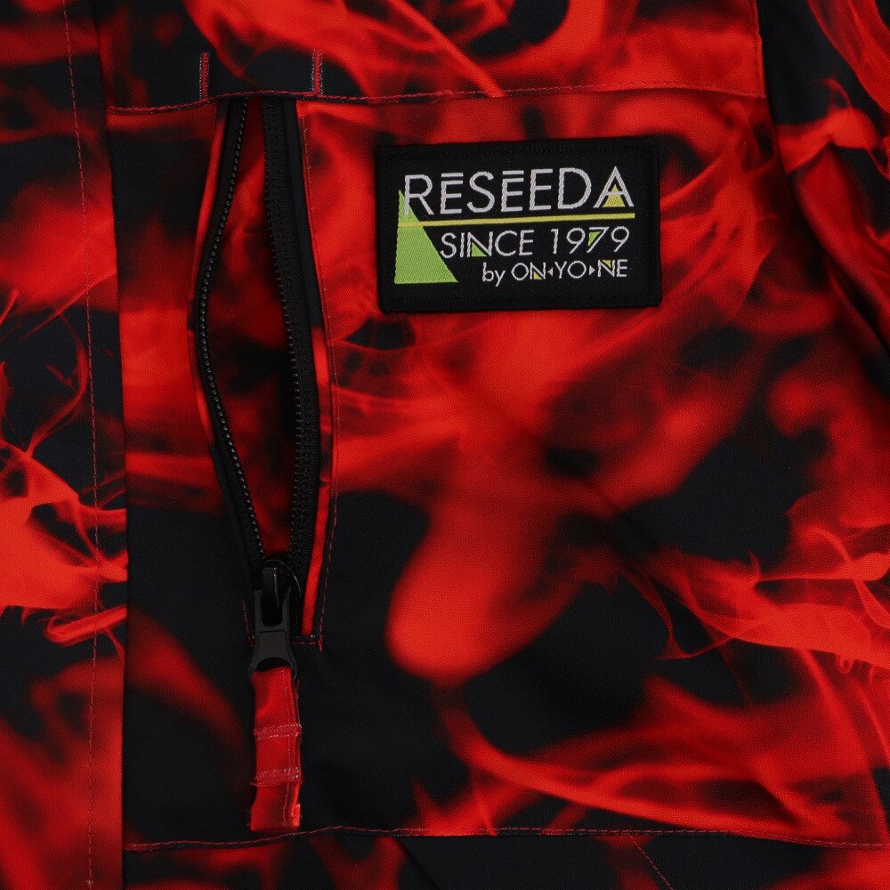 レセーダ（RESEEDA）（キッズ）スキーウエア 上下セット JUNIOR SUIT ジュニアスーツ RES75002 056K009 RED BLK 抗菌 サイズ調整 スキー スノーボード 雪遊び