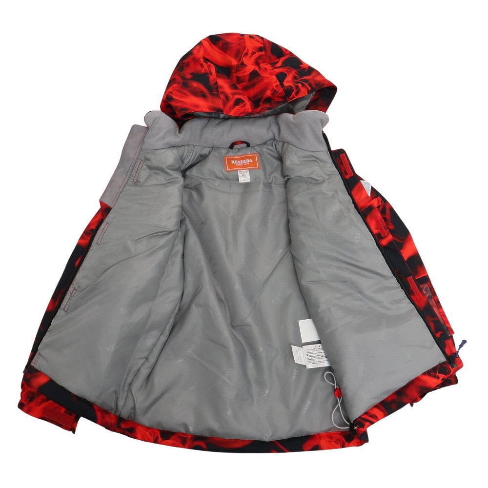 レセーダ（RESEEDA）（キッズ）スキーウエア 上下セット JUNIOR SUIT ジュニアスーツ RES75002 056K009 RED BLK 抗菌 サイズ調整 スキー スノーボード 雪遊び