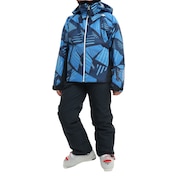 デサント（DESCENTE）（キッズ）ジュニア スキースーツ 上下セット DWJUJH04X BLU ブルー サイズ調整 防水透湿 撥水