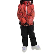 デサント（DESCENTE）（キッズ）ジュニア スキースーツ 上下セット DWJUJH04X RED レッド サイズ調整 防水透湿 撥水