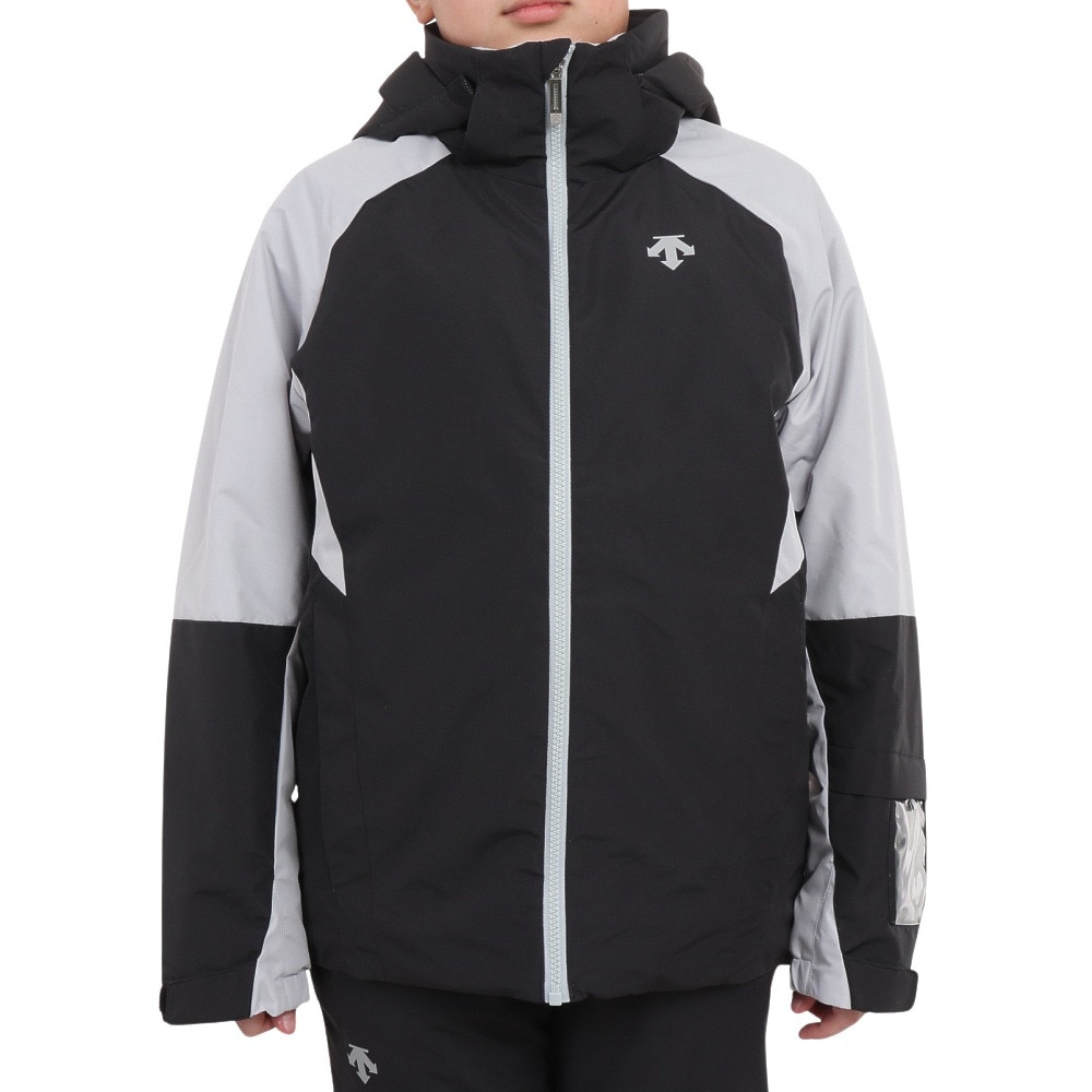 デサント（DESCENTE）（キッズ）ジュニア スーツ スキーウェア ジャケット パンツ 上下セット DWJWJH02X BLK サイズ調整