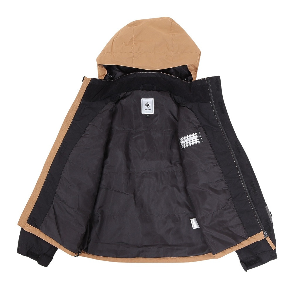 シュトロイレ（STREULE）（キッズ）ジュニア ボーイズ スキーウェア カラーブロックスーツ 上下セット ST23FW0035 BK/BG サイズ調整