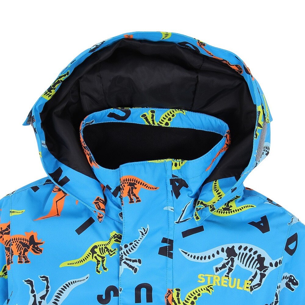 シュトロイレ（STREULE）（キッズ）ジュニア スキーウェア ボーイズ ダイナソースーツ 上下セット ST23FW0038 LBLU サイズ調整