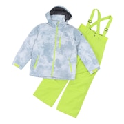 (キッズ)ジュニア ボーイズ スキーウェア スーツ 上下セット 24 DYE CAMO AB43WW1520J WHT サイズ調整