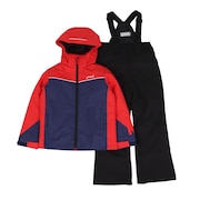 (キッズ)ジュニア ストレートラインスリーブス ツーピース 上下セット ESB242P83 RED