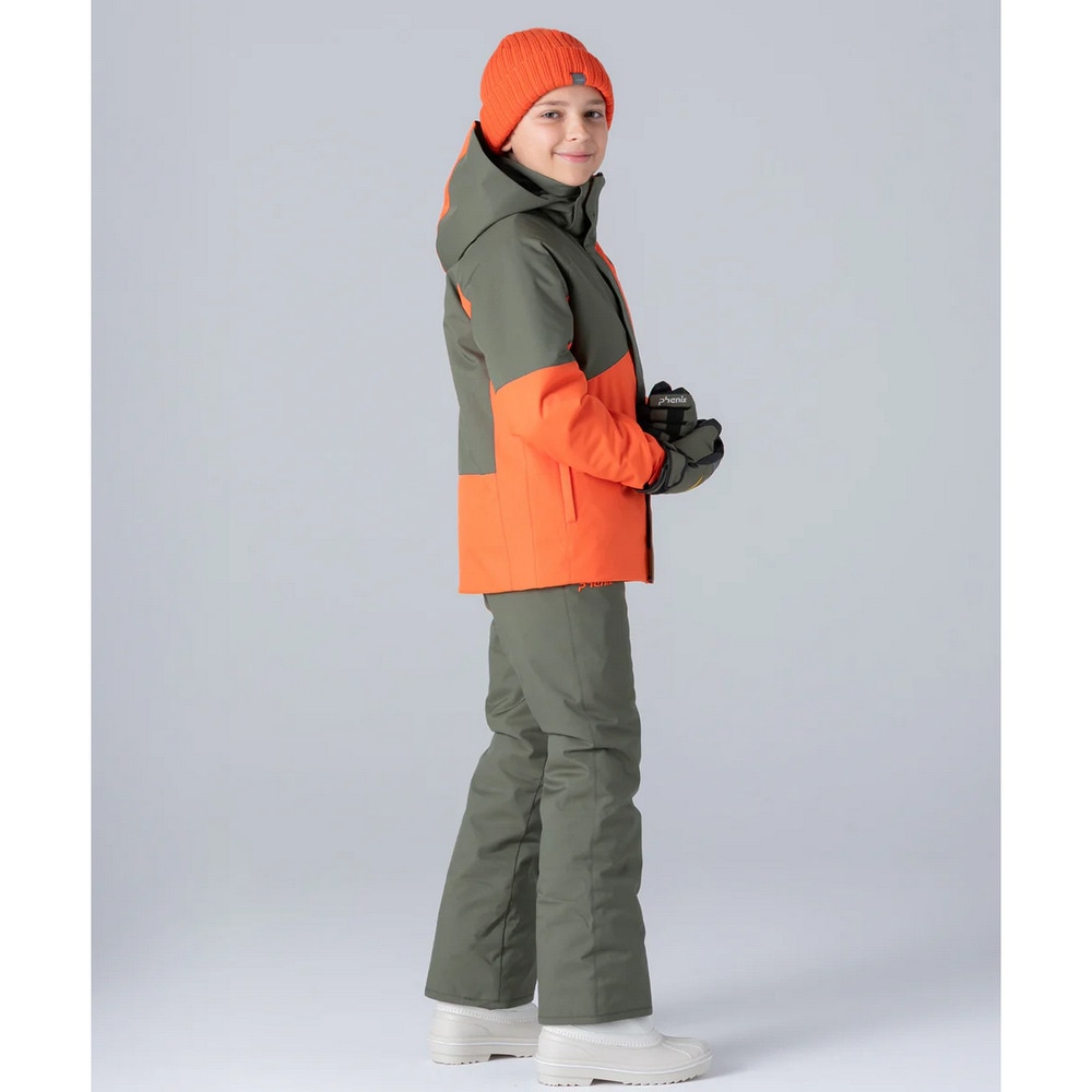 PHENIX（PHENIX）（キッズ）ジュニア アシンメトリカルバイカラーツーピース スキーウェア 上下セット ESB252P82ORANGE
