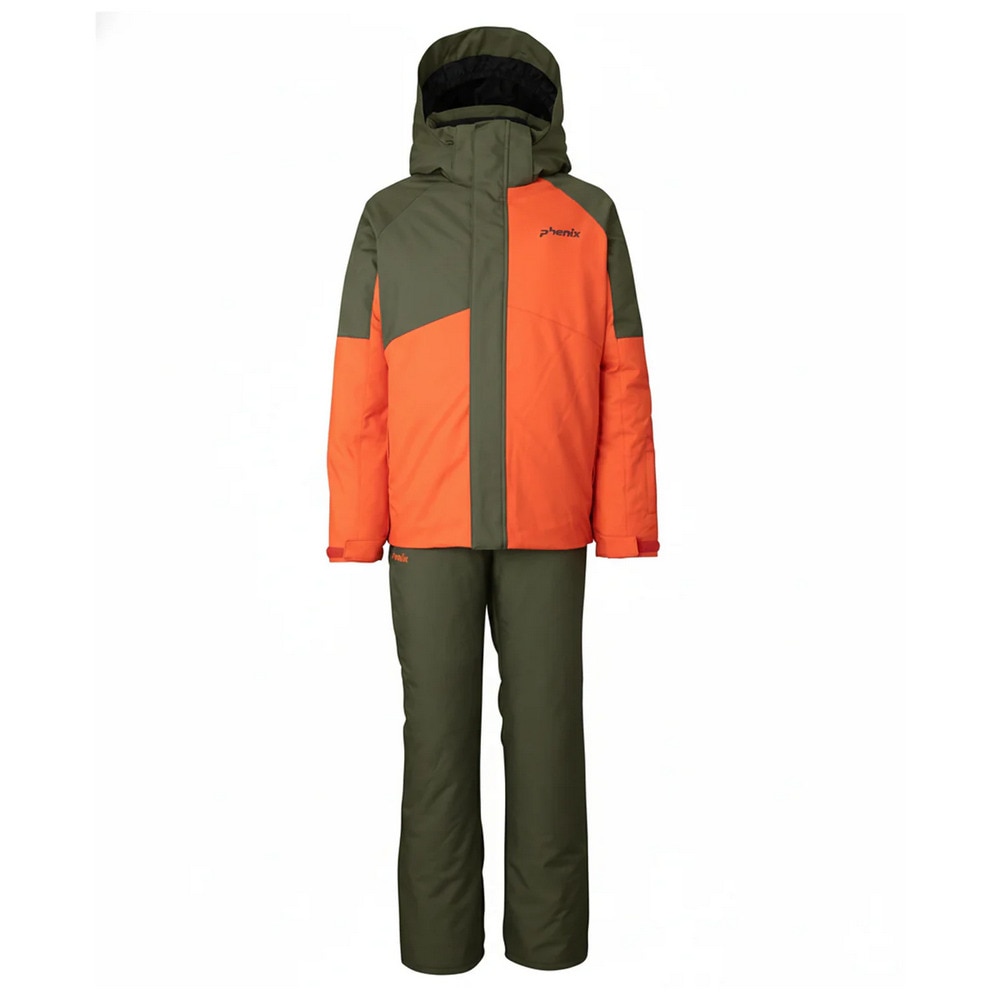 PHENIX（PHENIX）（キッズ）ジュニア アシンメトリカルバイカラーツーピース スキーウェア 上下セット ESB252P82ORANGE