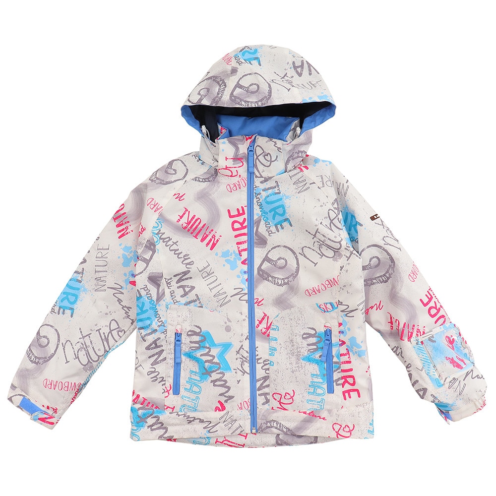エアボーン(ARBN)(キッズ)スキーウェア キッズ 上下セット CUTE ロゴJ110 スーツ AB03WSB1236J WHT 120 130 140 150 160