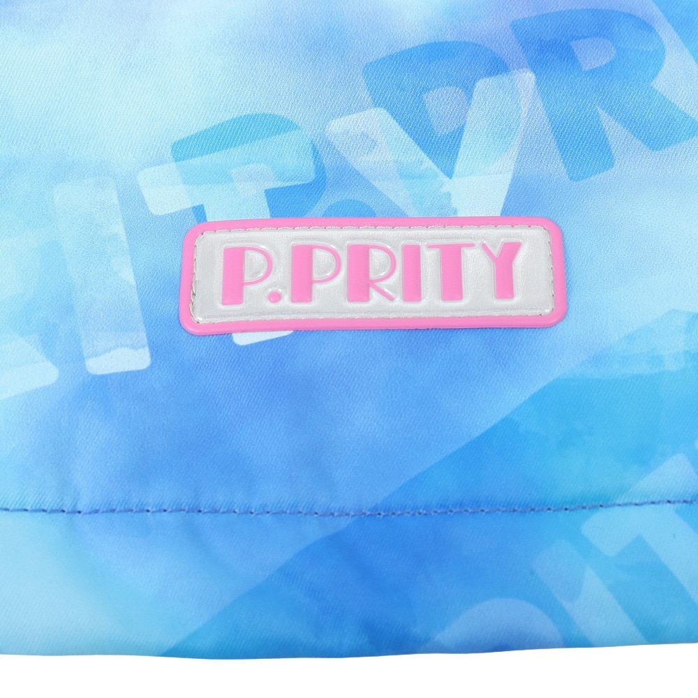 P-PRITY（P-PRITY）（キッズ）ジュニア スキーウェア スーツ セット ガールズ タイポグラフィ PPRITY 321NN2HHM0043 SAX サックス サイズ調整 抗菌