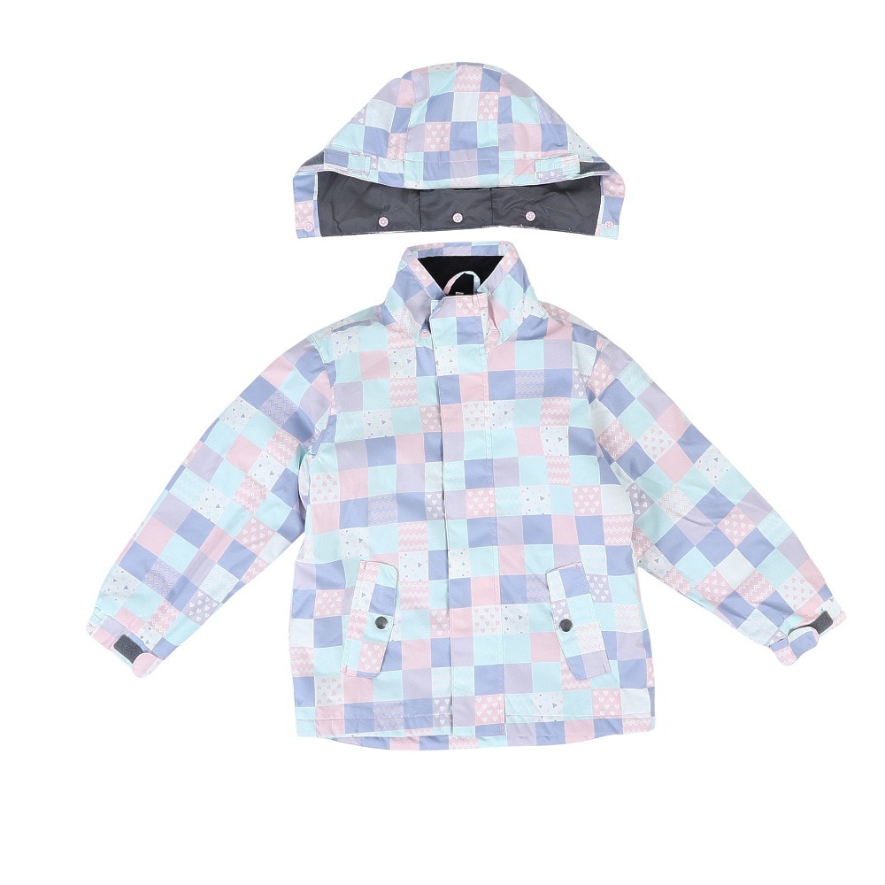 P-PRITY（P-PRITY）（キッズ）ジュニア スキーウェア スーツ ビブパンツ セット ガールズ タイポグラフティ 321NN2HHM0047 LVD サイズ調整 抗菌