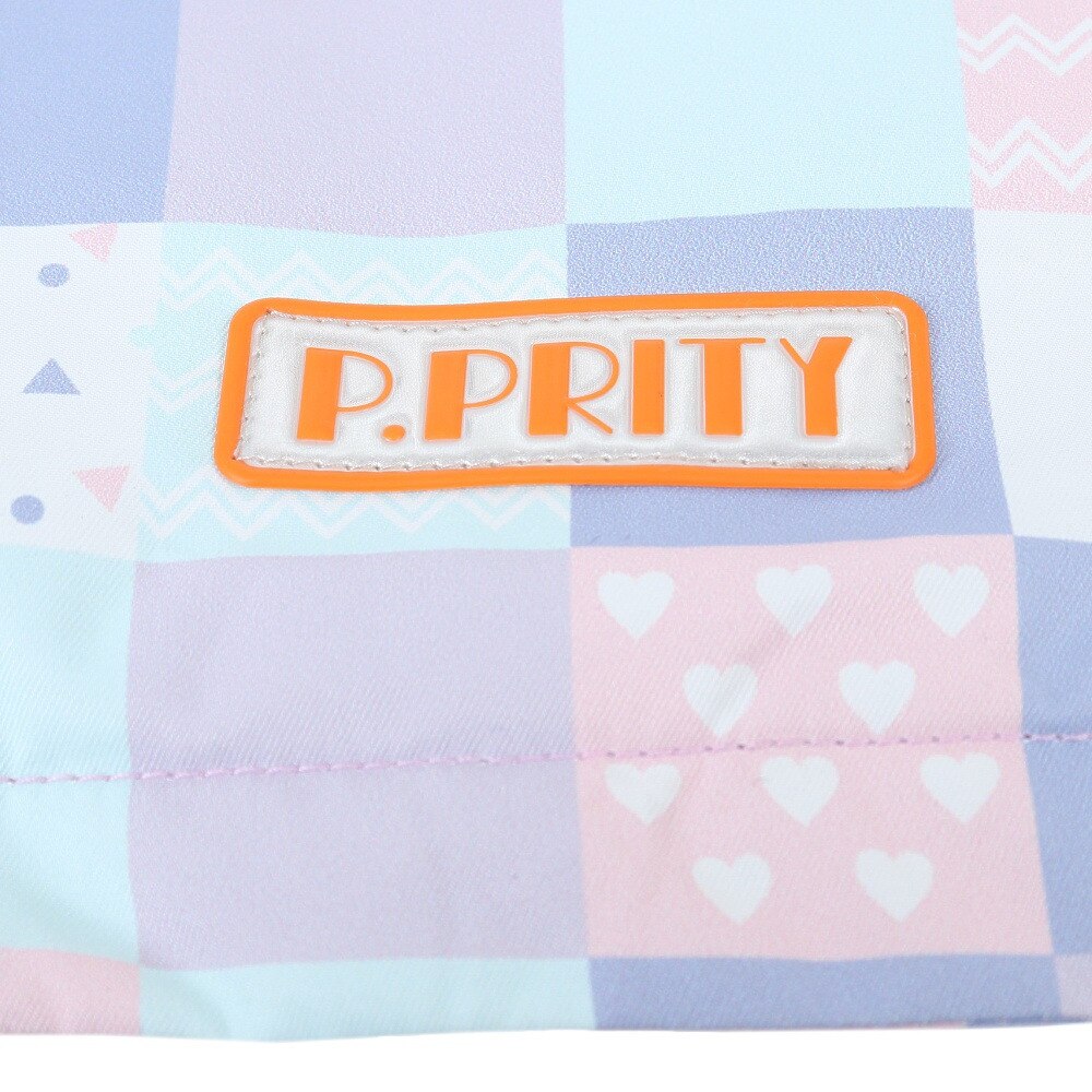 P-PRITY（P-PRITY）（キッズ）ジュニア スキーウェア スーツ ビブパンツ セット ガールズ タイポグラフティ 321NN2HHM0047 LVD サイズ調整 抗菌