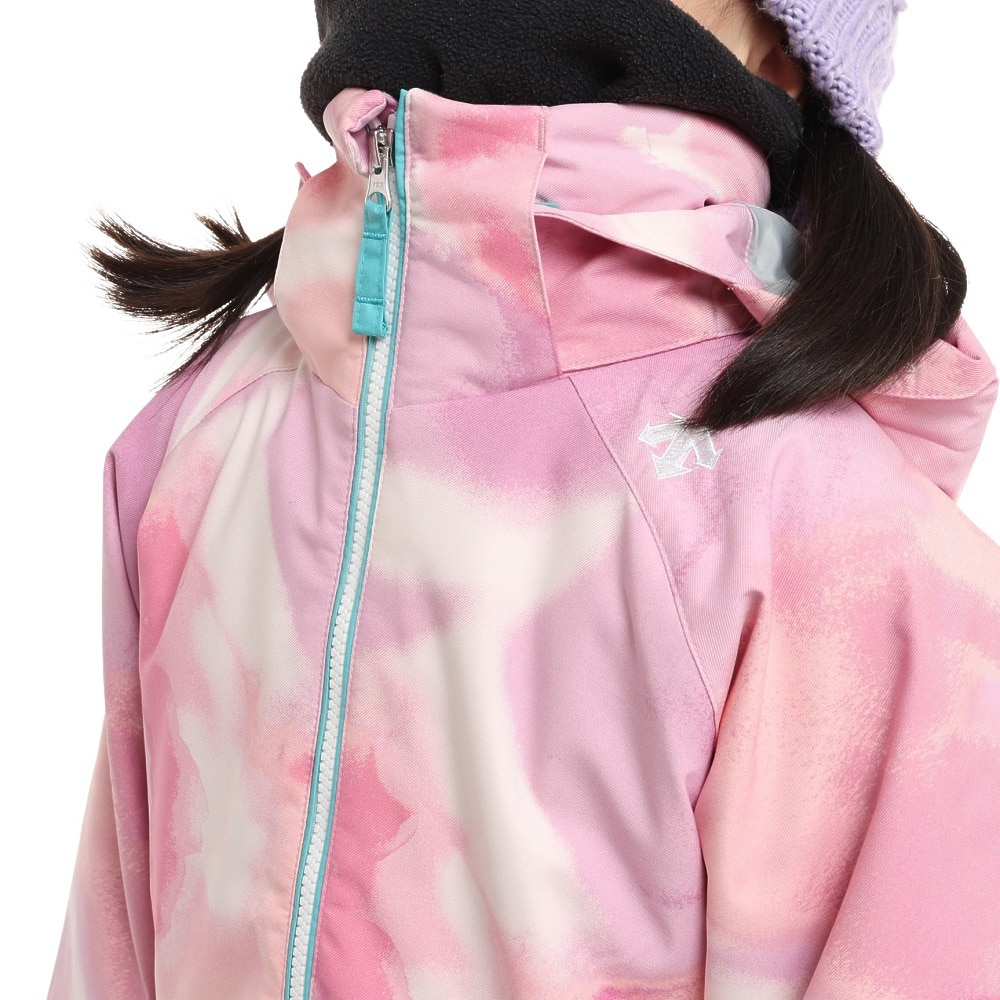 デサント（DESCENTE）（キッズ）ジュニア スキースーツ 上下セット DWJUJH04X PML ピンク サイズ調整 防水透湿 撥水