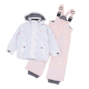 (キッズ)ジュニア スキーウェア ガールズ TGフォグスーツ 上下セット ST23FW0040 WHT サイズ調整