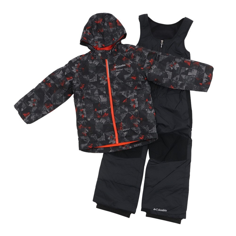 コロンビア（Columbia）（キッズ）ジュニア スキーウェア 上下セット セットアップ Frosty Slope Set フロスティスロープ セット  SY1092 012 ブラック 110 120