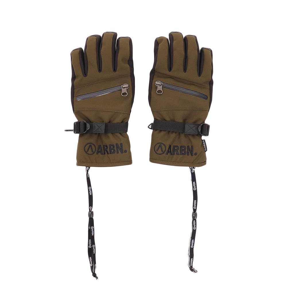 エアボーン スノーボード グローブ メンズ ソリッド 5本指 Abg9124 Olive 手袋 マリン ウィンタースポーツ用品はヴィクトリア