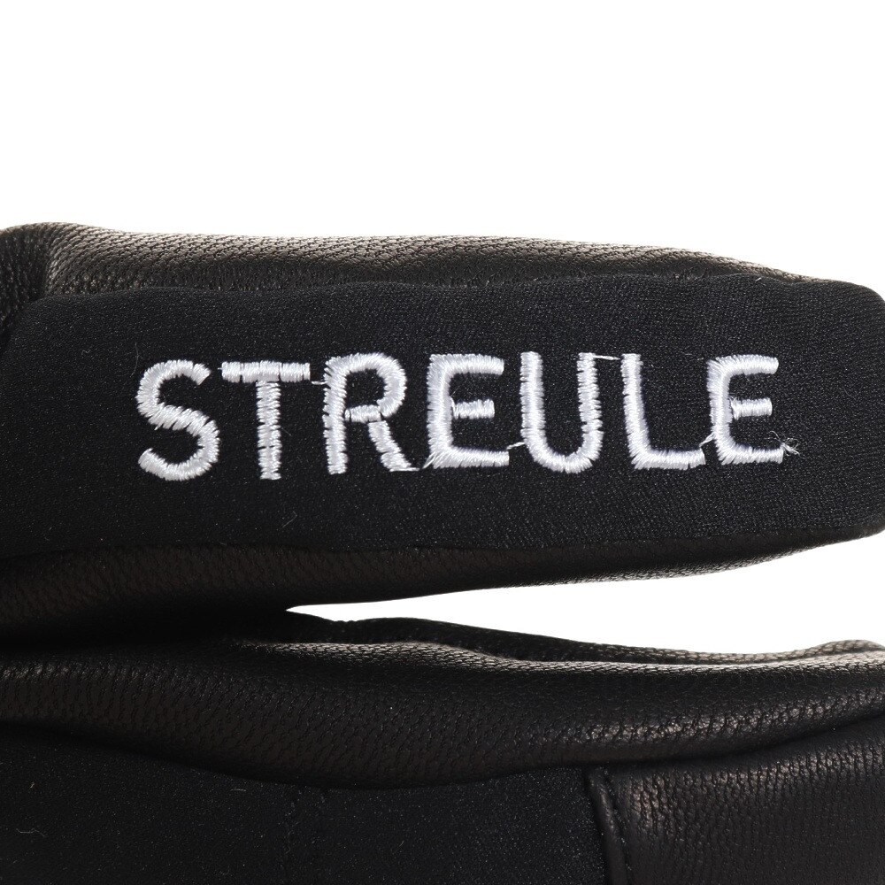 シュトロイレ（STREULE）（メンズ）レザーバーム 五指グローブ ST22FGR0001 BLK ブラック 手袋 スキー スノーボード 防寒対策