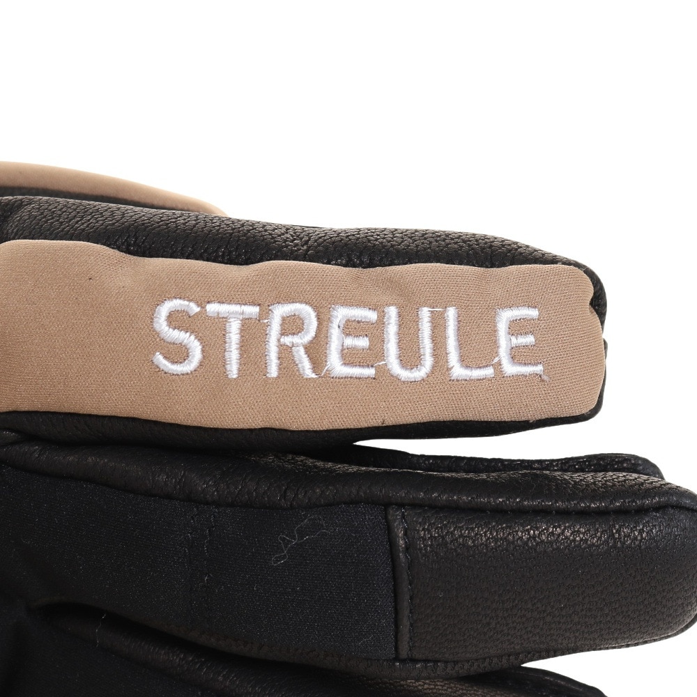 シュトロイレ（STREULE）（メンズ）レザーバーム 五指グローブ ST22FGR0001 MOC モカ 手袋 スキー スノーボード 防寒対策