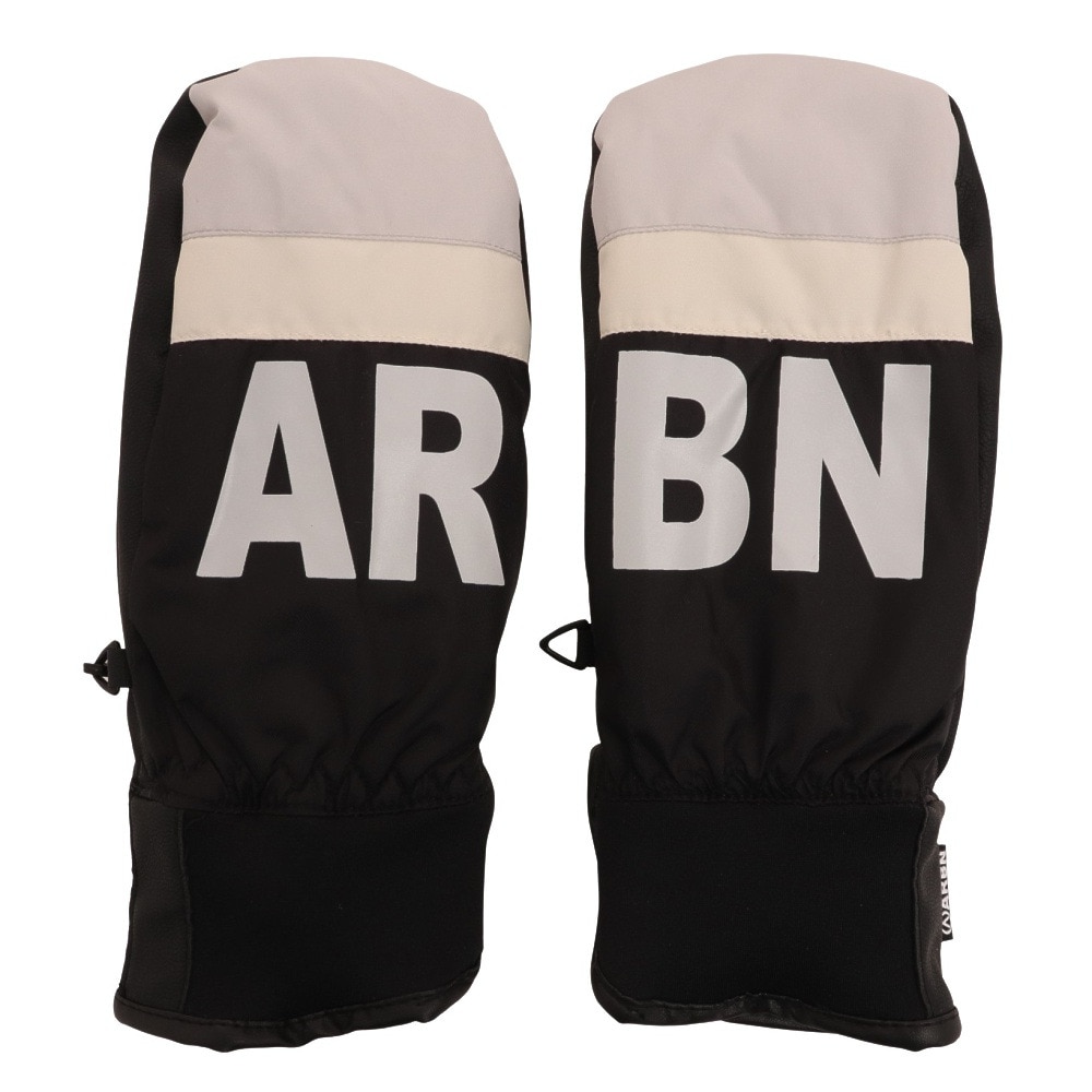 エーアールビーエヌ（ARBN）（メンズ、レディース）グローブ ミトン スキー スノーボード スノボ 手袋 ブラック ウィンターグローブ ABG12128 IGRY 防水 はっ水