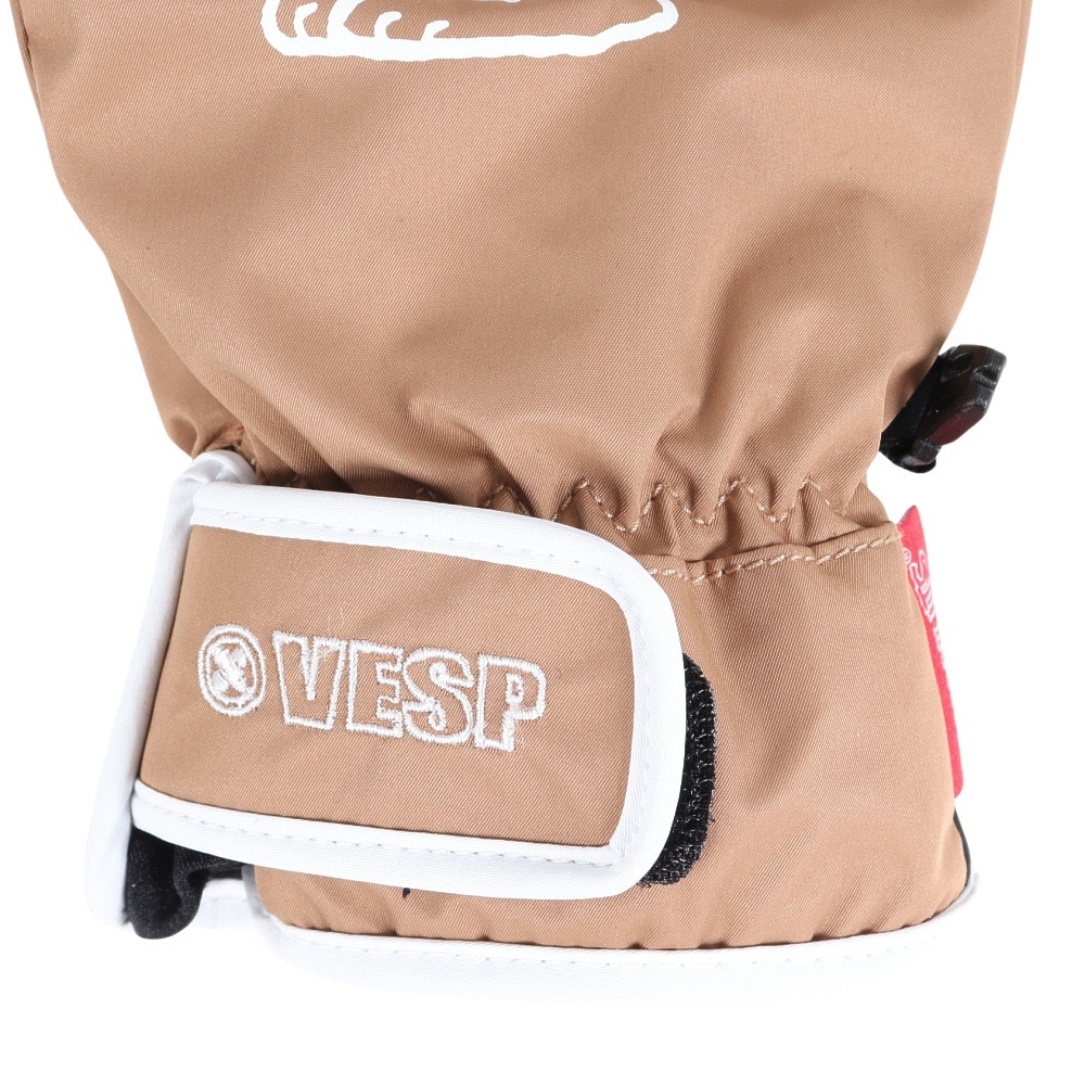 ベスプ（VESP）（メンズ、レディース）ミトングローブ スキー スノーボード スヌーピー Peanuts Collaboration Light Warm Mitten SNMG1030TAN