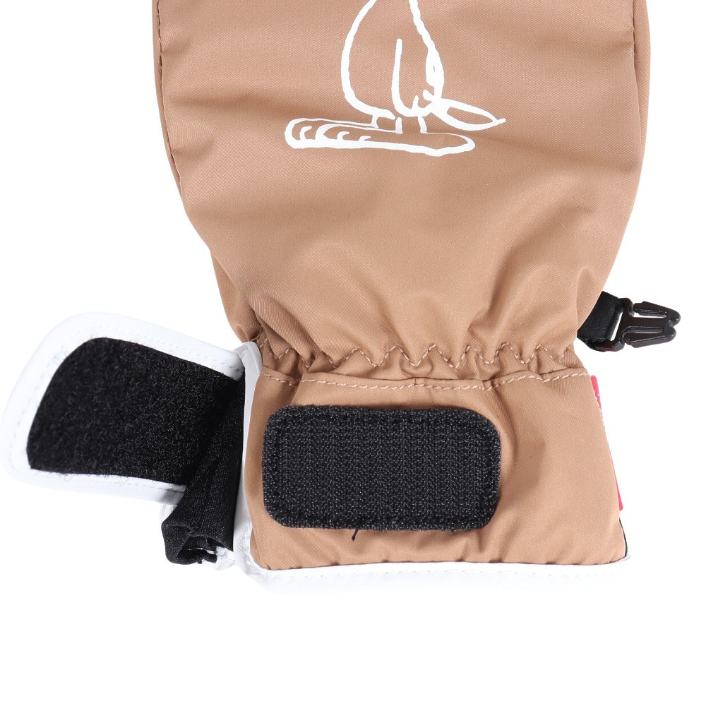 ベスプ（VESP）（メンズ、レディース）ミトングローブ スキー スノーボード スヌーピー Peanuts Collaboration Light Warm Mitten SNMG1030TAN