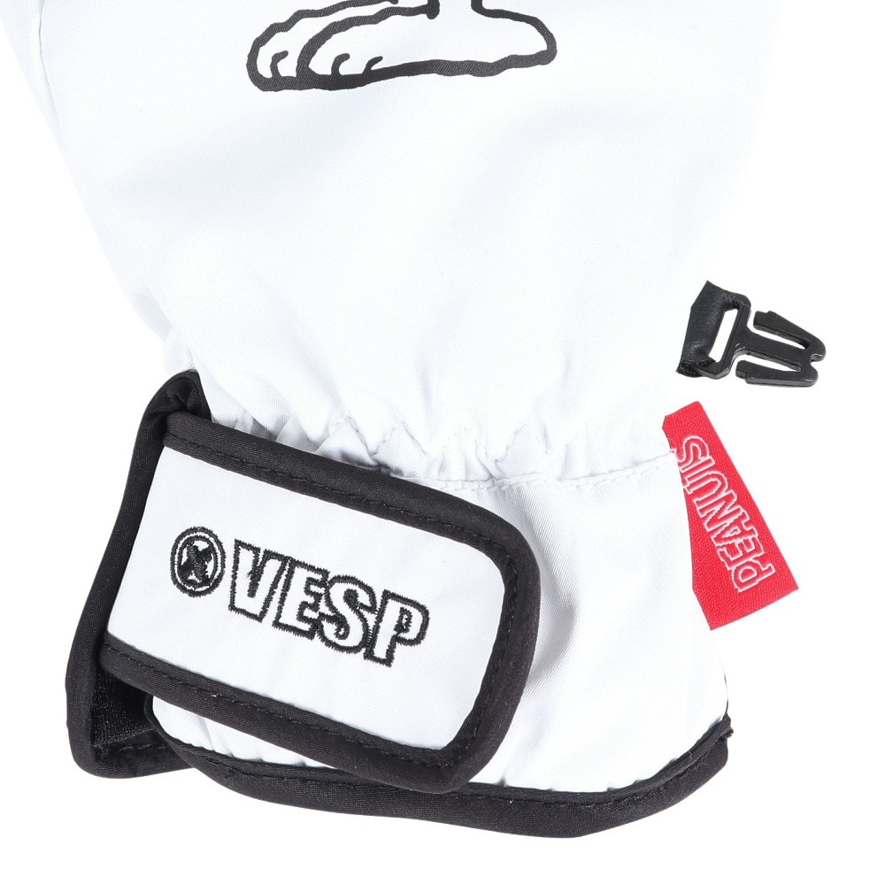ベスプ（VESP）（メンズ、レディース）ミトングローブ スキー スノーボード スヌーピー Peanuts Collaboration Light Warm Mitten SNMG1030WH