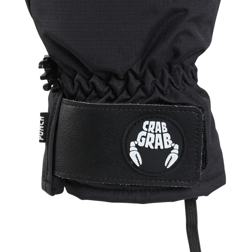 クラブグラブ（CRABGRAB）（メンズ）グローブ ミトン スノーボード 23-24 PUNCH MITTEN BLK サイズL