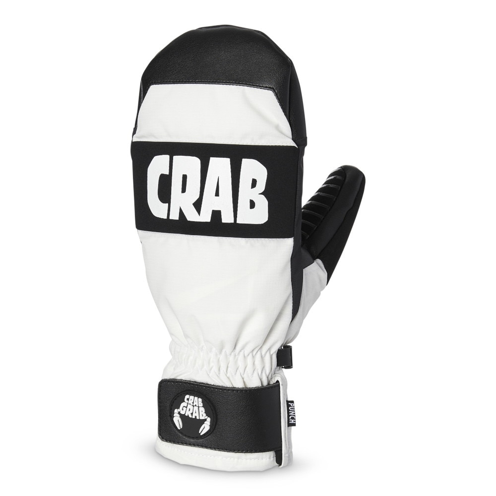 クラブグラブ（CRABGRAB）（メンズ）グローブ ミトン スノーボード 23-24 PUNCH MITTEN WHT サイズL