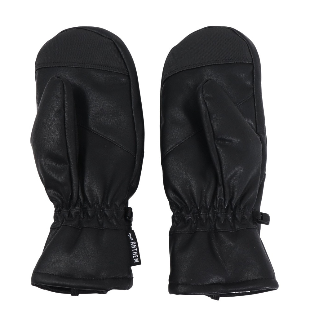 アンセム（ANTHEM）（メンズ）手袋 ウィンターグローブ フェイクレザー ミトン ブラック AG2405032