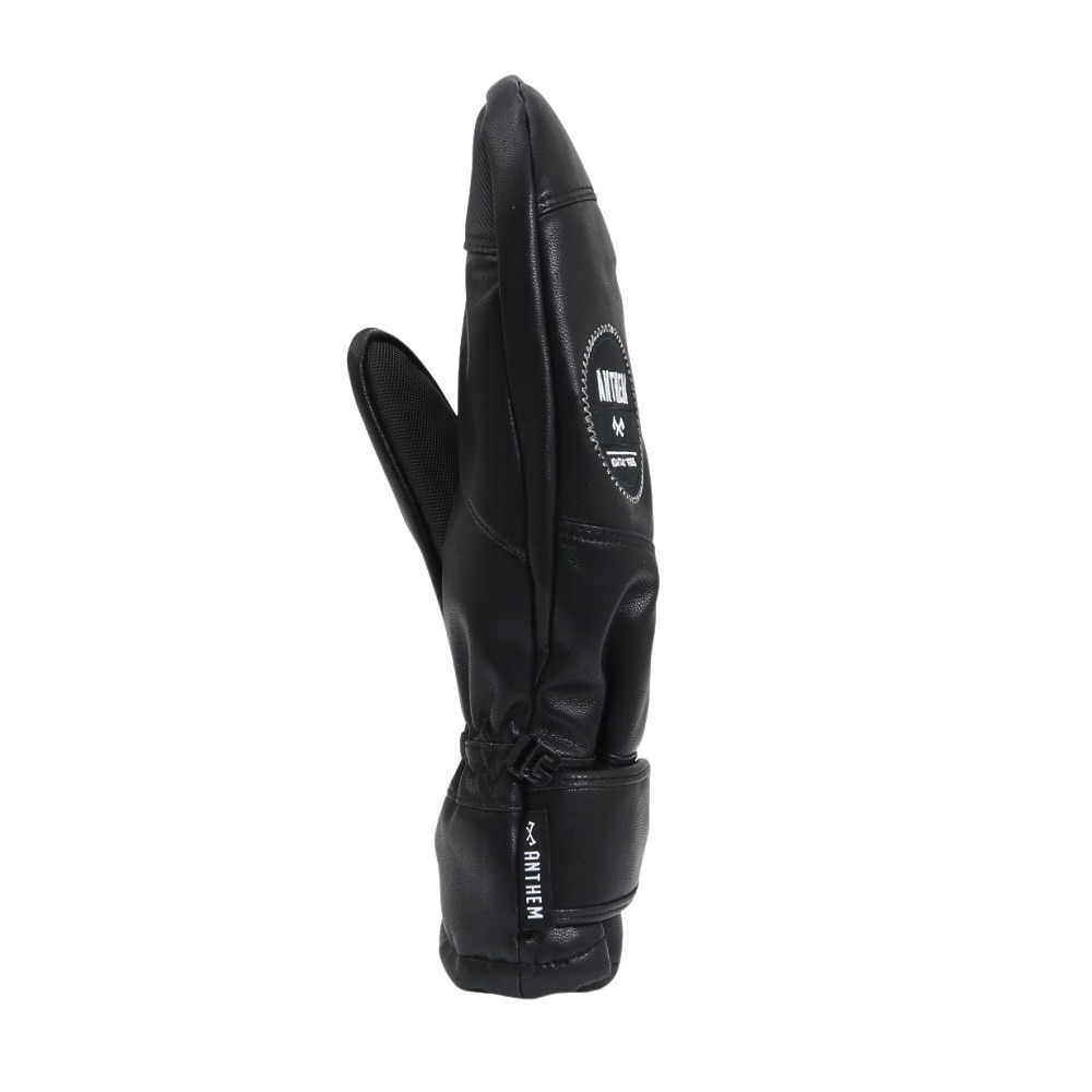 アンセム（ANTHEM）（メンズ）手袋 ウィンターグローブ フェイクレザー ミトン ブラック AG2405032