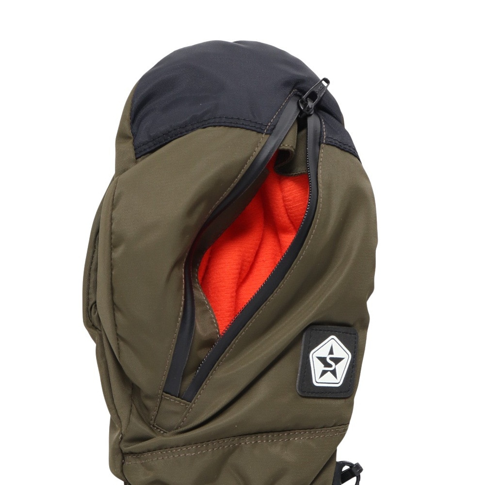 セッションズ（SESSIONS）（メンズ、レディース）ウインター ジッパーミトングローブ 25020302 KHAKI